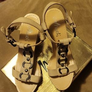 Machi wedged-heel sandal
